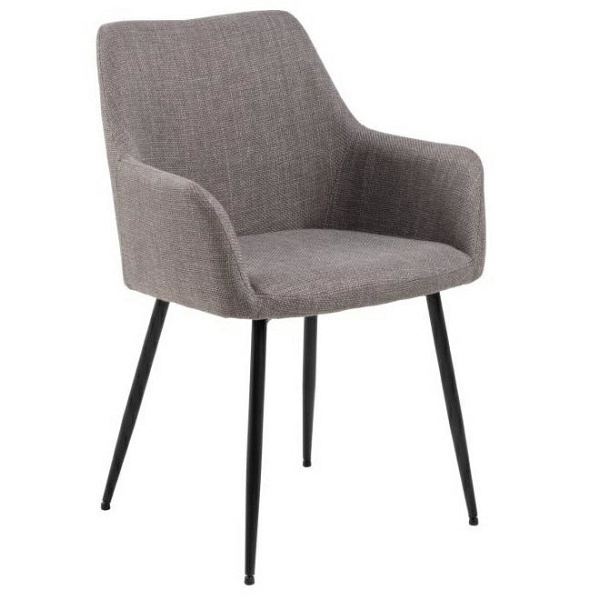 Krzesło Lizzy z podłokietnikami szare jasne - ACTONA